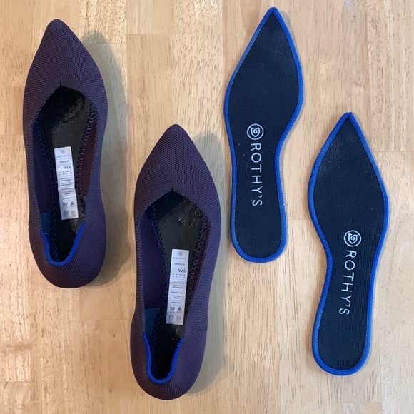 Rothy’s Point Flats, Size 6, Beautiful “Port” Purple (discontinued & rare!) - Picture 5 of 6
